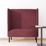 vidaXL Pohovka s vysokým operadlom Vínovočervená 109x56x121 cm Látka – Obrázok 3