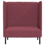 vidaXL Pohovka s vysokým operadlom Vínovočervená 109x56x121 cm Látka – Obrázok 4