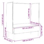 vidaXL Vysoká pohovka Ružová 109x56x121 cm Textília – Obrázok 9