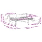 vidaXL Výsuvná posteľ Biela 90x200 cm Masívne borovicové drevo – Obrázok 13