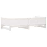 vidaXL Výsuvná posteľ Biela 90x200 cm Masívne borovicové drevo – Obrázok 9