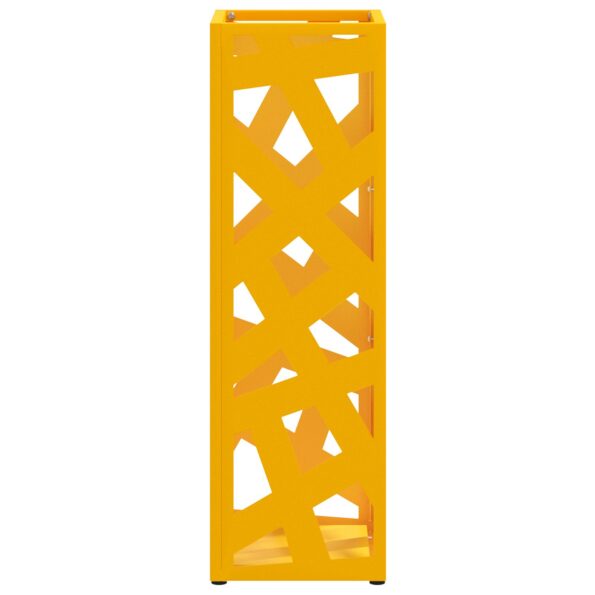 vidaXL Stojan na dáždniky Horčicová žltá Kov Stredný Elegantný – Obrázok 4