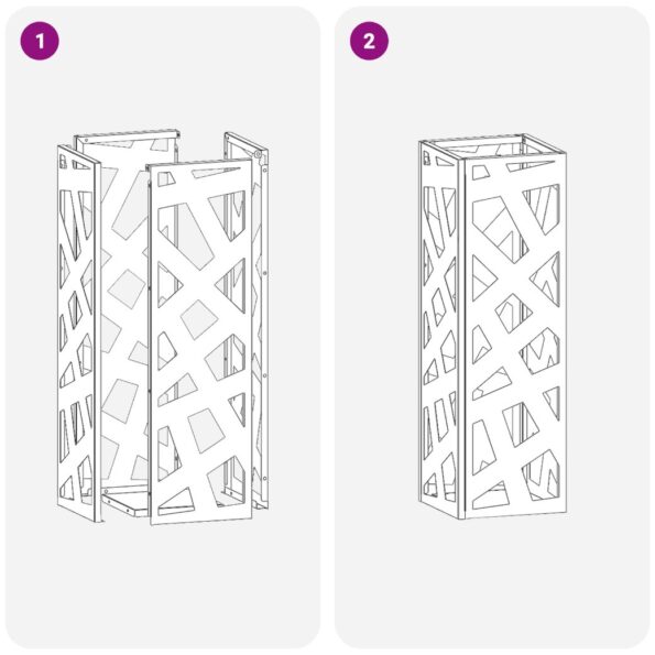 vidaXL Stojan na dáždniky Horčicová žltá Kov Stredný Elegantný – Obrázok 7