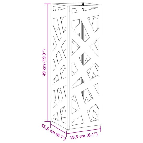 vidaXL Stojan na dáždniky Horčicová žltá Kov Stredný Elegantný – Obrázok 8