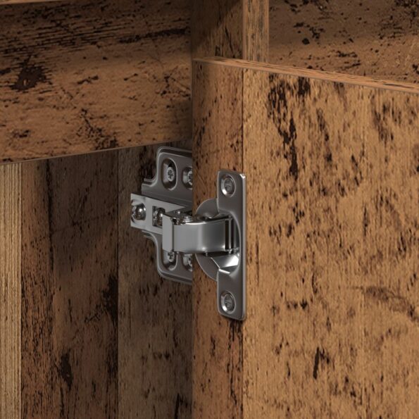 vidaXL Kúpeľňová skriňa Staré drevo 91x35x60 cm Drevotriesková doska – Obrázok 8