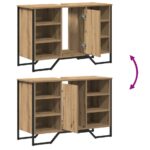 vidaXL Kúpeľňová skriňa pod umývadlo Artisan dub 91x35x60 cm Kompozitné drevo – Obrázok 10