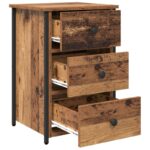 vidaXL Stôl zo starého dreva Staré drevo MDF, Drevotrieska, Kov Stredný – Obrázok 5