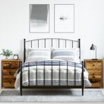 vidaXL Nočné stolíky zo starého dreva Stare drevo Drevotriesková doska, Kov