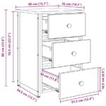 vidaXL Nočné stolíky zo starého dreva Stare drevo Drevotriesková doska, Kov – Obrázok 12