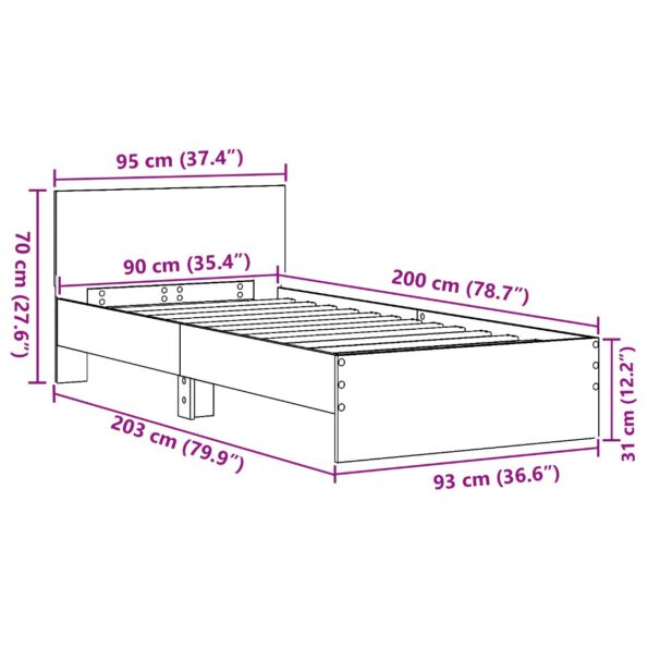 871655_11.jpg vidaXL Rám postele bez matraca a čela dubový 90x200 cm – Obrázok 11
