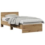 vidaXL Rám postele bez matraca a čela dubový 90x200 cm – Obrázok 3