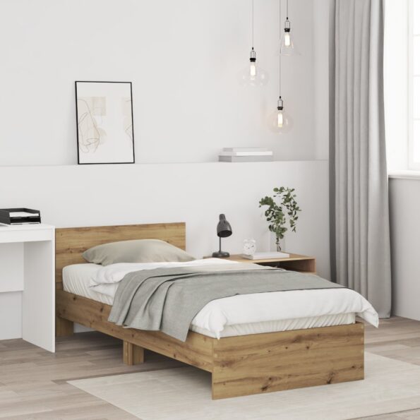 871655_5.jpg vidaXL Rám postele bez matraca a čela dubový 90x200 cm – Obrázok 5