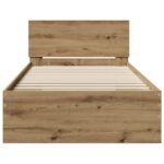 vidaXL Rám postele bez matraca a čela dubový 90x200 cm – Obrázok 6
