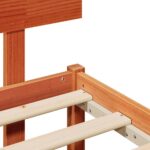 vidaXL Rám postele s čelom Voskovaná hnedá 90x200 cm Pevný drevený borovicový – Obrázok 9