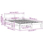 vidaXL Rám postele s čelom voskovaný hnedý 140x200 cm masívne borovicové drevo – Obrázok 10