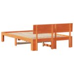 vidaXL Rám postele s čelom Hnedá 135 x 190 cm Masívne borovicové drevo – Obrázok 8