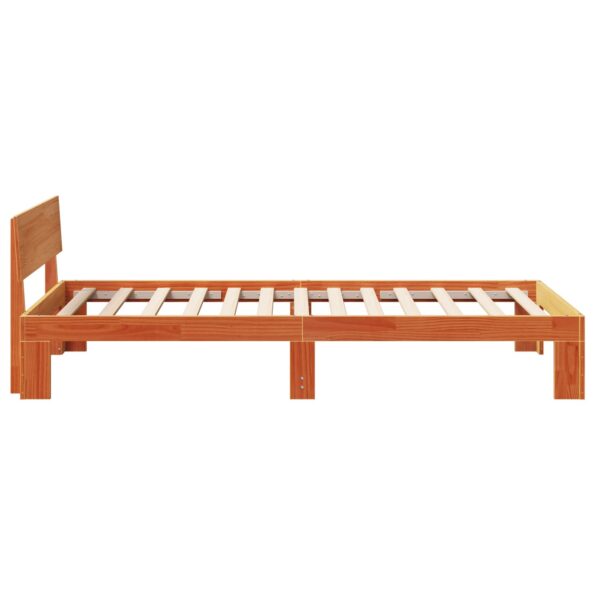 872670_7.jpg vidaXL Rám postele s čelom Voskovaná hneda 90x200 cm Masívne borovicové drevo – Obrázok 7