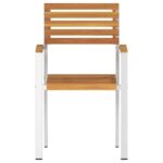 Záhradné stoličky vidaXL 8 ks 54,5x56x89 cm Masívne drevo akácie, Sklápacie záhradné stoličky vidaXL 4 ks Masívne drevo akácie a oceľ – Obrázok 5