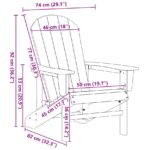 vidaXL Adirondack stoličky 2 ks Biele 74x82x90 cm HDPE – Obrázok 10