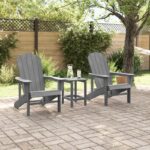 vidaXL Adirondack stoličky 2 ks Svetlosivé 74x82x90 cm HDPE – Obrázok 3