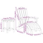 vidaXL 3-dielny záhradný lounge set Námornícka modrá HDPE – Obrázok 11