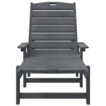 vidaXL lehátka 2 ks Svetlosivé 162x53x98.5 cm HDPE – Obrázok 4