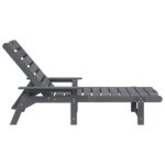 vidaXL lehátka 2 ks Svetlosivé 162x53x98.5 cm HDPE – Obrázok 5