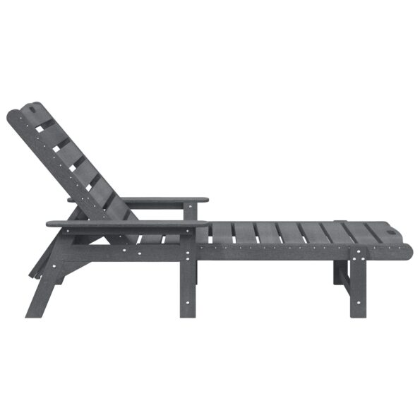 vidaXL lehátka 2 ks Svetlosivé 162x53x98.5 cm HDPE – Obrázok 5