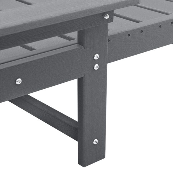 vidaXL lehátka 2 ks Svetlosivé 162x53x98.5 cm HDPE – Obrázok 7