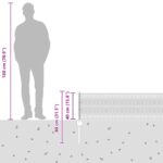 vidaXL Plotové stĺpiky 5 ks U-kanál sivé 40 cm oceľ – Obrázok 12