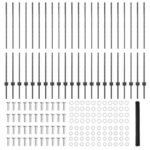 vidaXL Plotové stĺpy 22 ks U-kanál sivé 140 cm oceľ – Obrázok 5