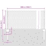 vidaXL Plotové stožiare 11 ks U-Kanál 60 cm pozinkovaná oceľ – Obrázok 10