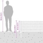 vidaXL Plotové stožiare 11 ks U-Kanál 60 cm pozinkovaná oceľ – Obrázok 12