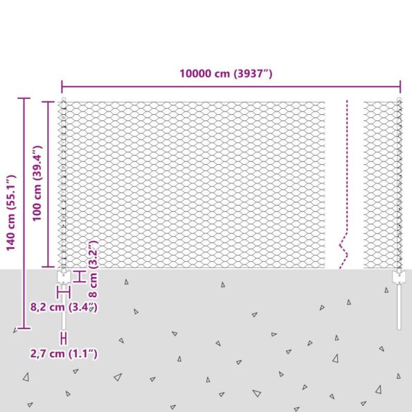 3337072_11.jpg vidaXL Plotové stĺpy 22 kusov U-kanál 100 cm pozinkovaná oceľ – Obrázok 11