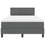 vidaXL Posteľ s pružinovým základom a matracom tmavošedá 120x190 cm tkanina – Obrázok 8