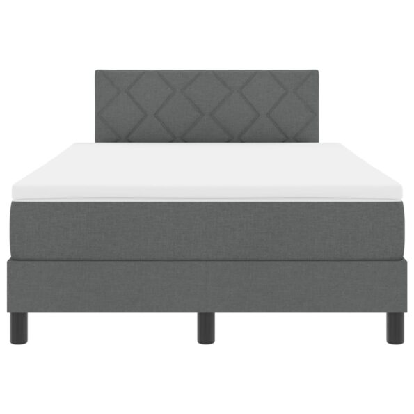 vidaXL Posteľ s pružinovým základom a matracom tmavošedá 120x190 cm tkanina – Obrázok 8
