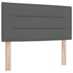 vidaXL Box Spring posteľ s matracom & LED tmavosivá 120x190 cm tkanina – Obrázok 7