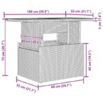 vidaXL 9-dielny záhradný sedací set s vankúšmi béžový poly ratan akácia – Obrázok 12