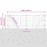 vidaXL Euro plot s 13 flanged posts 0.6x25 m pozinkovaná oceľ – Obrázok 13