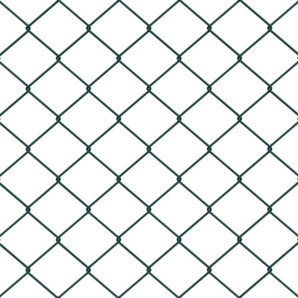 vidaXL Oplotenie z reťazového pletiva s 7 stĺpikmi 0.4x10 m Galvanizovaná oceľ Zelená – Obrázok 8