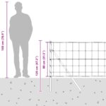 vidaXL poľný plot 0.8x25 m pozinkovaná oceľ – Obrázok 13