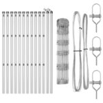 vidaXL poľný plot 0.8x25 m pozinkovaná oceľ – Obrázok 4