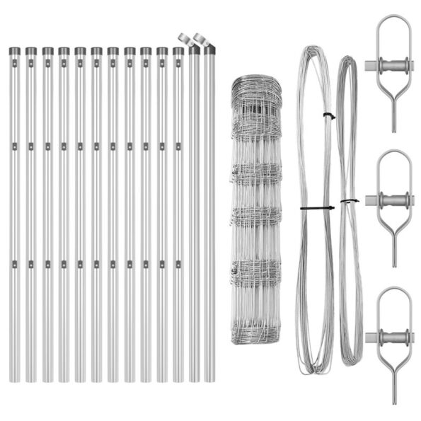 vidaXL poľný plot 0.8x25 m pozinkovaná oceľ – Obrázok 4
