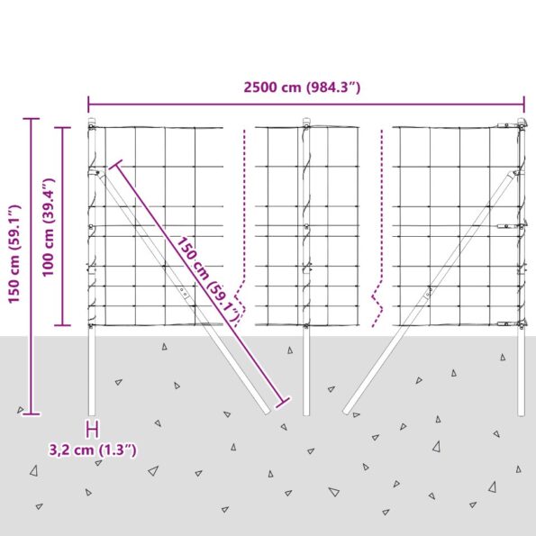 vidaXL Políčko 1x25 m pozinkovaná oceľ – Obrázok 12