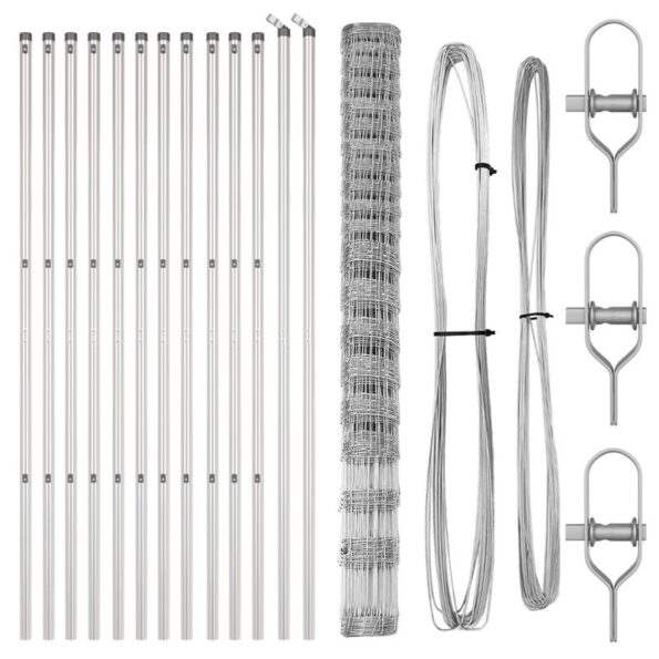 vidaXL Poľný plot 1x25 m Pozinkovaná oceľ – Obrázok 4