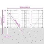 vidaXL Poľná ohrada 1.2x25 m pozinkovaná oceľ – Obrázok 12