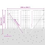 vidaXL Field Fence 1.4x25 m Pozinkovaná oceľ – Obrázok 12