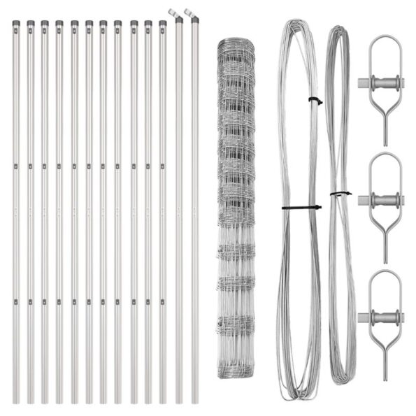 vidaXL Field Fence 1.4x25 m Pozinkovaná oceľ – Obrázok 4