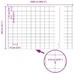 vidaXL Oplotenie poľa 1.4x25 m Pozinkovaná oceľ – Obrázok 13