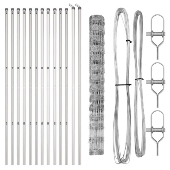 vidaXL Oplotenie poľa 1.4x25 m Pozinkovaná oceľ – Obrázok 4
